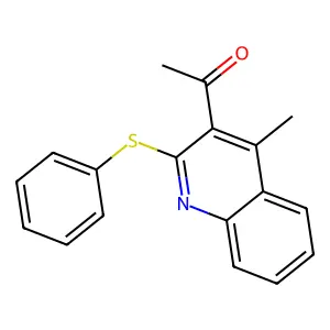1-[4-Methyl-2-(phenylsulfanyl)-3-quinolinyl]-1-ethanone structure