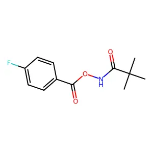 N-[(4-fluorobenzoyl)oxy]-2,2-dimethylpropanamide structure