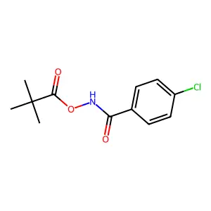 4-chloro-N-[(2,2-dimethylpropanoyl)oxy]benzenecarboxamide structure