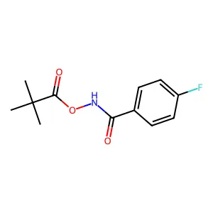 4-fluoro-N-(pivaloyloxy)benzamide structure