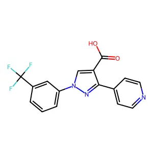 3-pyridin-4-yl-1-[3-(trifluoromethyl)phenyl]pyrazole-4-carboxylic Acid structure
