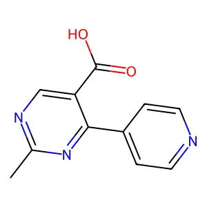 2-Methyl-4-(pyridin-4-yl)pyrimidine-5-carboxylic acid structure
