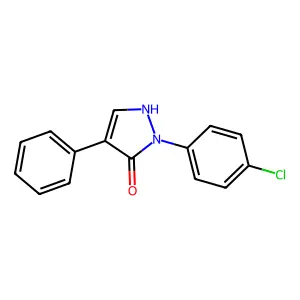 2-(4-chlorophenyl)-4-phenyl-1,2-dihydro-3H-pyrazol-3-one structure