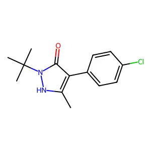 2-(tert-butyl)-4-(4-chlorophenyl)-5-methyl-1,2-dihydro-3H-pyrazol-3-one structure