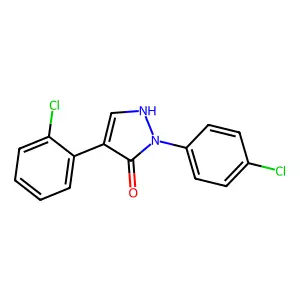 4-(2-chlorophenyl)-2-(4-chlorophenyl)-1,2-dihydro-3H-pyrazol-3-one structure