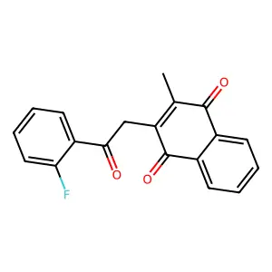 2-[2-(2-Fluorophenyl)-2-oxoethyl]-3-methylnaphthoquinone structure