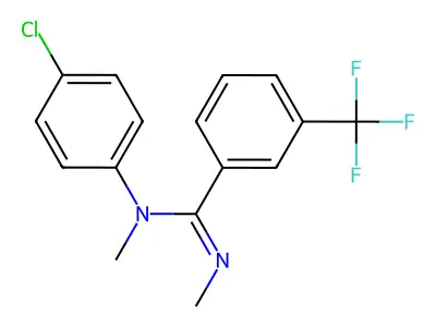 N-(4-chlorophenyl)-N,N'-dimethyl-3-(trifluoromethyl)benzenecarboximidamide structure