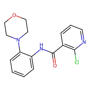 2-chloro-N-[2-(morpholin-4-yl)phenyl]pyridine-3-carboxamide structure