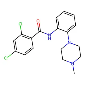 2,4-dichloro-N-[2-(4-methylpiperazin-1-yl)phenyl]benzamide structure