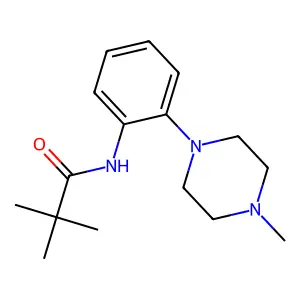 2,2-dimethyl-N-[2-(4-methylpiperazin-1-yl)phenyl]propanamide structure