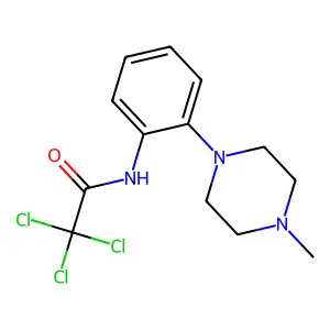 2,2,2-trichloro-N-[2-(4-methylpiperazin-1-yl)phenyl]acetamide structure