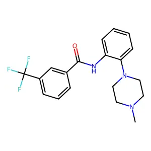 N-[2-(4-methylpiperazin-1-yl)phenyl]-3-(trifluoromethyl)benzamide structure