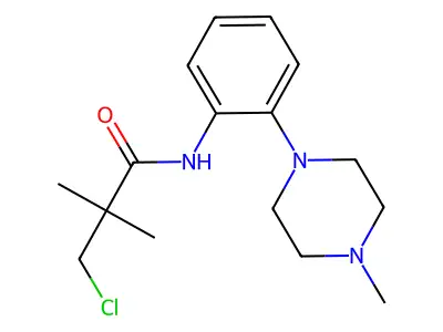 3-chloro-2,2-dimethyl-N-[2-(4-methylpiperazin-1-yl)phenyl]propanamide structure