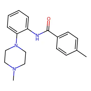 4-methyl-N-[2-(4-methylpiperazin-1-yl)phenyl]benzamide structure