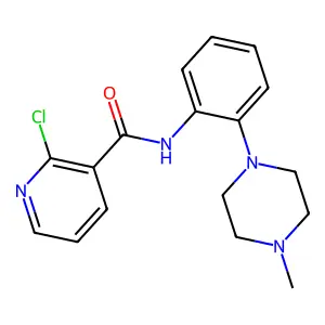 2-chloro-N-[2-(4-methylpiperazin-1-yl)phenyl]pyridine-3-carboxamide structure