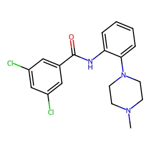 3,5-dichloro-N-[2-(4-methylpiperazin-1-yl)phenyl]benzamide structure
