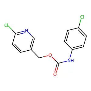 (6-chloropyridin-3-yl)methyl N-(4-chlorophenyl)carbamate structure