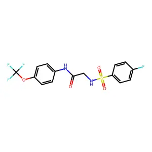 2-{[(4-fluorophenyl)sulfonyl]amino}-N-[4-(trifluoromethoxy)phenyl]acetamide structure