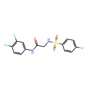 N-(3,4-difluorophenyl)-2-{[(4-fluorophenyl)sulfonyl]amino}acetamide structure