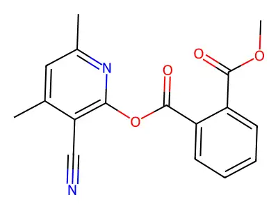 1-(3-Cyano-4,6-dimethyl-2-pyridinyl) 2-methyl phthalate structure