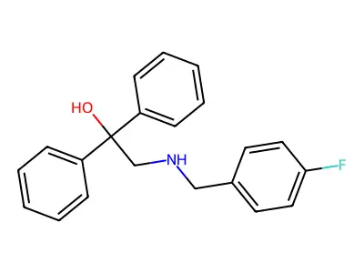 2-[(4-Fluorobenzyl)amino]-1,1-diphenyl-1-ethanol structure