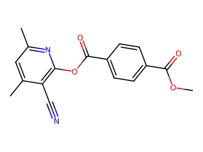 1-(3-Cyano-4,6-dimethyl-2-pyridinyl) 4-methyl terephthalate structure