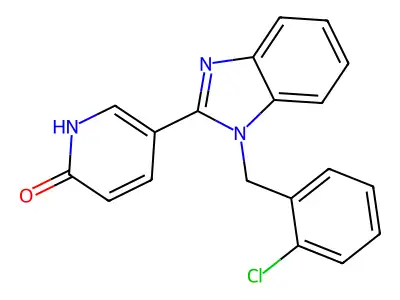 5-[1-(2-chlorobenzyl)-1H-1,3-benzimidazol-2-yl]-2(1H)-pyridinone structure
