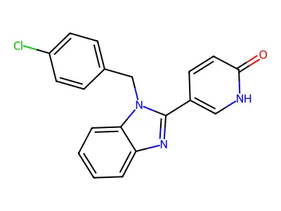 5-[1-(4-chlorobenzyl)-1H-1,3-benzimidazol-2-yl]-2(1H)-pyridinone structure