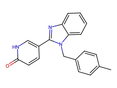 5-[1-(4-methylbenzyl)-1H-1,3-benzimidazol-2-yl]-2(1H)-pyridinone structure
