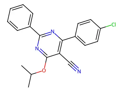 4-(4-Chlorophenyl)-6-isopropoxy-2-phenyl-5-pyrimidinecarbonitrile structure