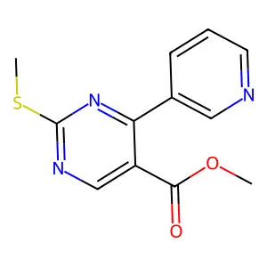 Methyl 2-(methylsulfanyl)-4-(3-pyridinyl)-5-pyrimidinecarboxylate structure
