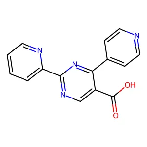 2-(2-Pyridinyl)-4-(4-pyridinyl)-5-pyrimidinecarboxylic acid structure