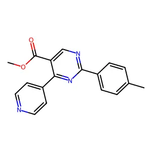 Methyl 2-(4-methylphenyl)-4-(4-pyridinyl)-5-pyrimidinecarboxylate structure