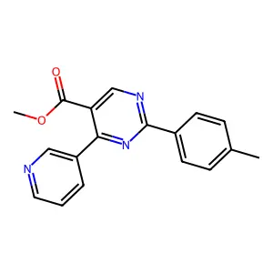 Methyl 2-(4-methylphenyl)-4-(3-pyridinyl)-5-pyrimidinecarboxylate structure
