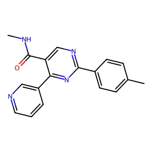 N-methyl-2-(4-methylphenyl)-4-(3-pyridinyl)-5-pyrimidinecarboxamide structure