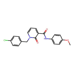 1-[(4-chlorophenyl)methyl]-N-(4-methoxyphenyl)-2-oxopyridine-3-carboxamide structure