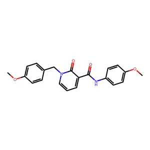 N-(4-methoxyphenyl)-1-[(4-methoxyphenyl)methyl]-2-oxopyridine-3-carboxamide structure