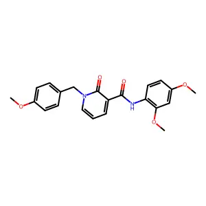 N-(2,4-dimethoxyphenyl)-1-[(4-methoxyphenyl)methyl]-2-oxopyridine-3-carboxamide structure