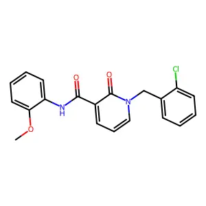 1-(2-chlorobenzyl)-N-(2-methoxyphenyl)-2-oxo-1,2-dihydropyridine-3-carboxamide structure