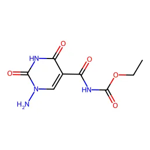 ethyl N-[(1-amino-2,4-dioxo-1,2,3,4-tetrahydro-5-pyrimidinyl)carbonyl]carbamate structure