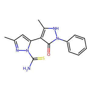 1-Phenyl-3-methyl-5-hydroxy-1'-thiourido-3'-methyl[4,5']bipyrazole structure