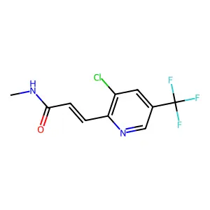 3-[3-chloro-5-(trifluoromethyl)-2-pyridinyl]-N-methylprop-2-enamide structure