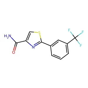 2-[3-(Trifluoromethyl)phenyl]-1,3-thiazole-4-carboxamide structure