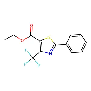 Ethyl 2-phenyl-4-(trifluoromethyl)-1,3-thiazole-5-carboxylate structure