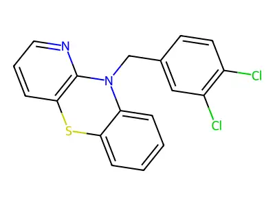 10-(3,4-dichlorobenzyl)-10H-pyrido[3,2-b][1,4]benzothiazine structure