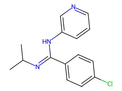 4-chloro-N'-isopropyl-N-(3-pyridinyl)benzenecarboximidamide structure
