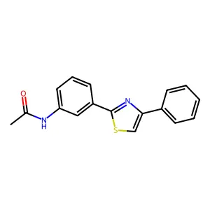 N-[3-(4-phenyl-1,3-thiazol-2-yl)phenyl]acetamide structure