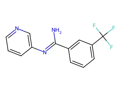 N-(3-pyridinyl)-3-(trifluoromethyl)benzenecarboximidamide structure