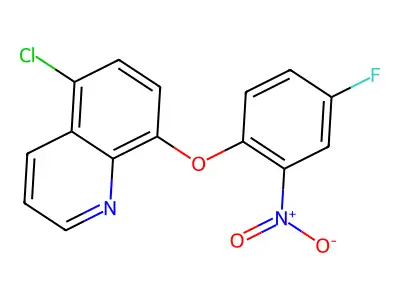 5-Chloro-8-(4-fluoro-2-nitrophenoxy)quinoline structure