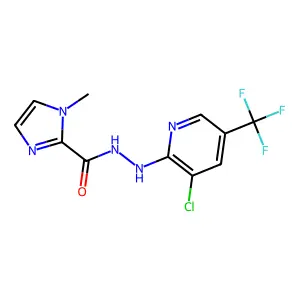 N'-[3-chloro-5-(trifluoromethyl)-2-pyridinyl]-1-methyl-1H-imidazole-2-carbohydrazide structure